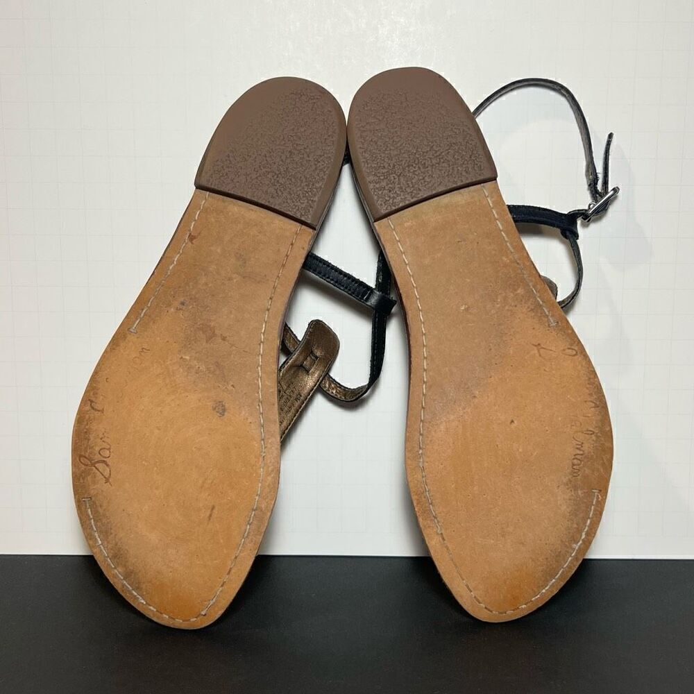 Womens SAM EDELMAN Gigi Black T Strap Sandals / Size 8 Medium - Picture 7 of 8